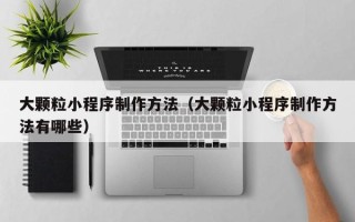 雄安新区大颗粒小程序制作方法（大颗粒小程序制作方法有哪些）