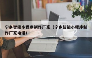 雄安新区宁乡智能小程序制作厂家（宁乡智能小程序制作厂家电话）